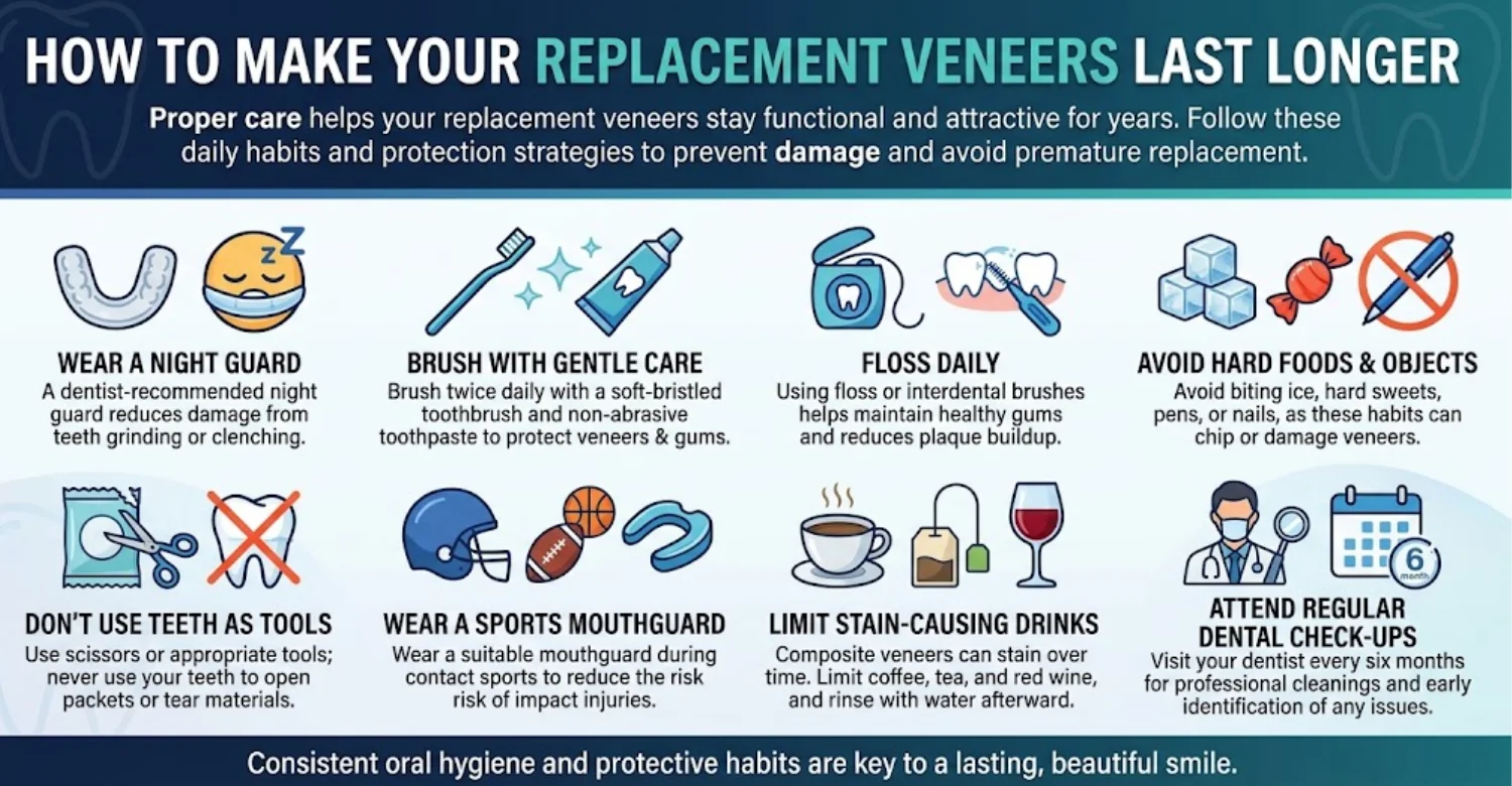 veneer replacement INFOGRAHIC